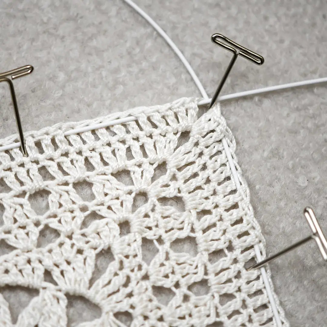 Blocking Wire Set - Spanndraht und T- Nadeln Lianne.shop Strickzubehör