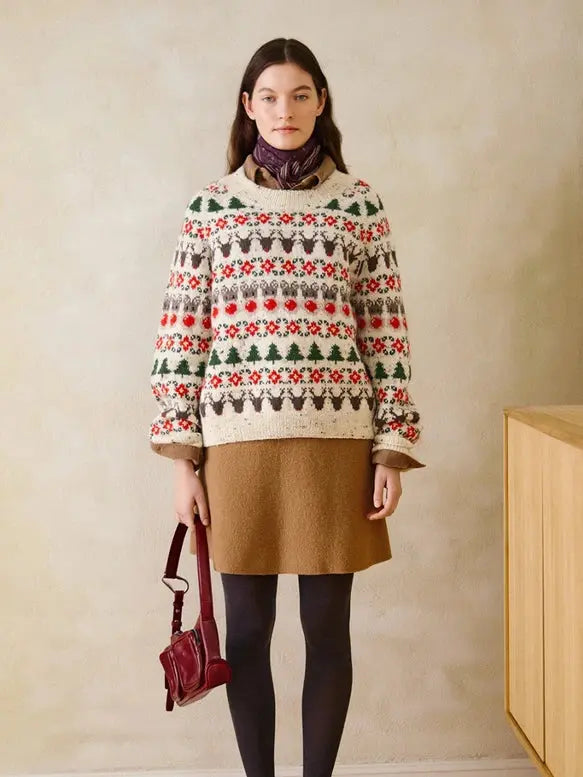 Strickanleitung - Weihnachtspullover Sandnes Garn Strickanleitung