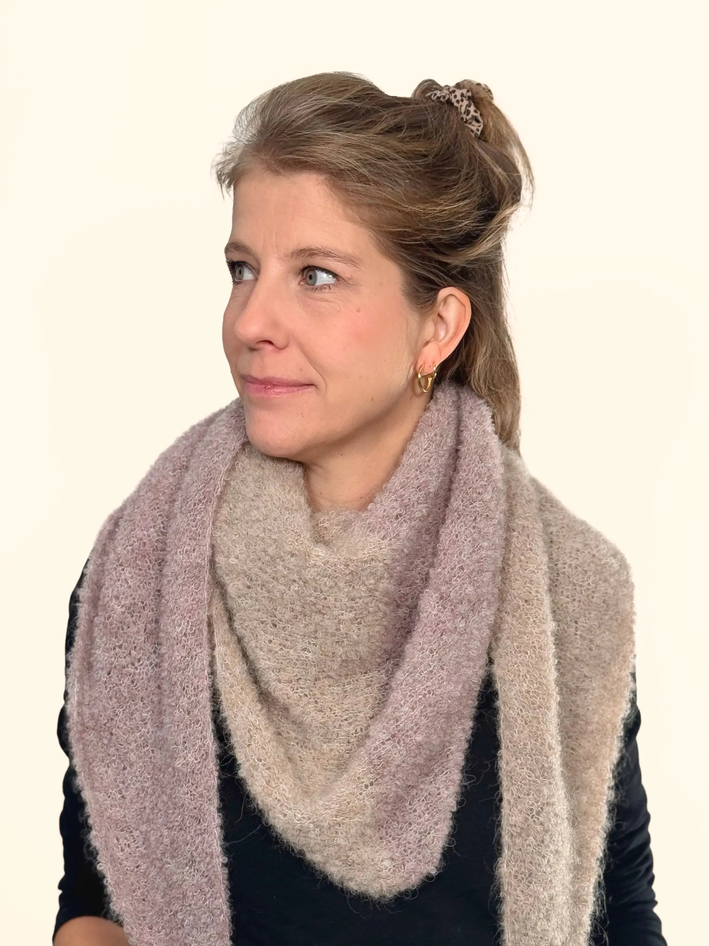 Strickset | Tuch Kati – Bouclé-Variante Lianne Strickset