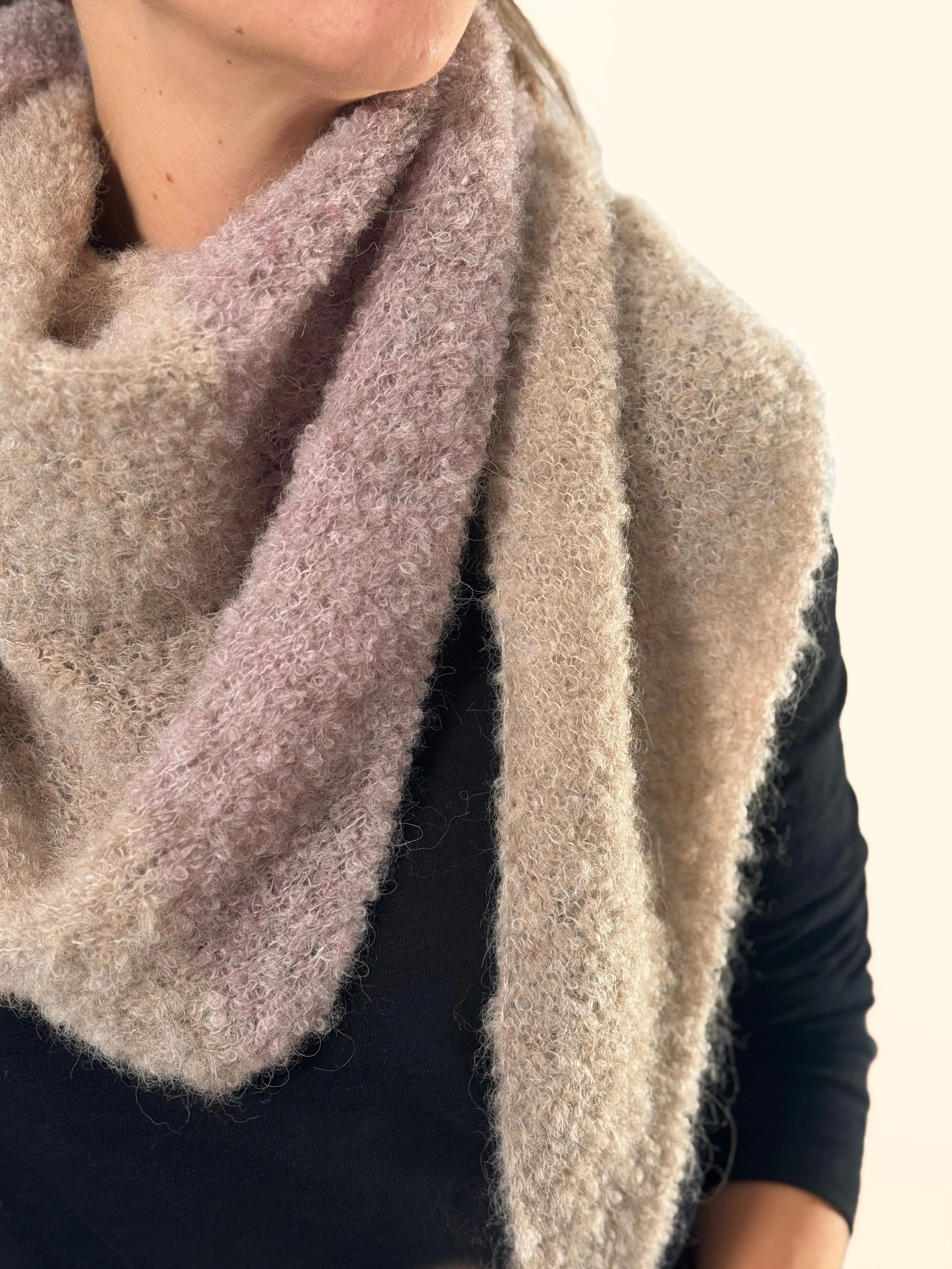 Strickset | Tuch Kati – Bouclé-Variante Lianne Strickset