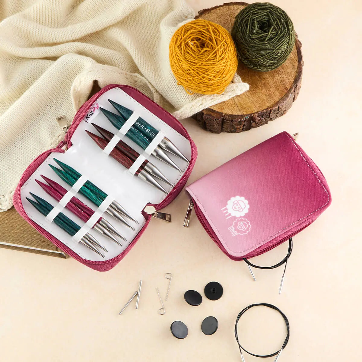 Chunky Nadelset auswechselbare Nadelspitzen Dreamz 8,00 - 15,00 mm KnitPro Nadeln