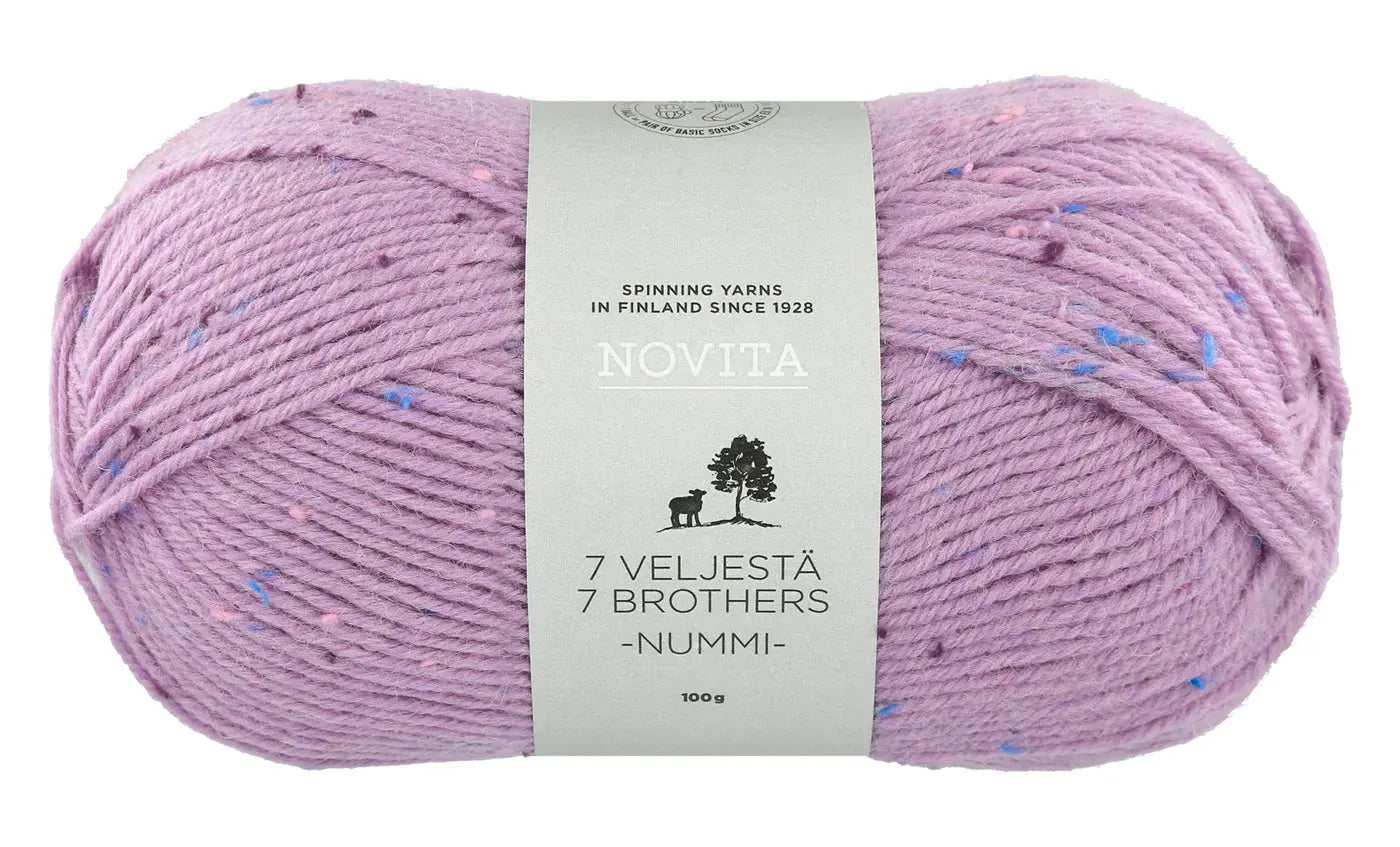 Novita 7 Veljestä Nummi Sockengarn - mit Farbsprenkel Novita Wolle
