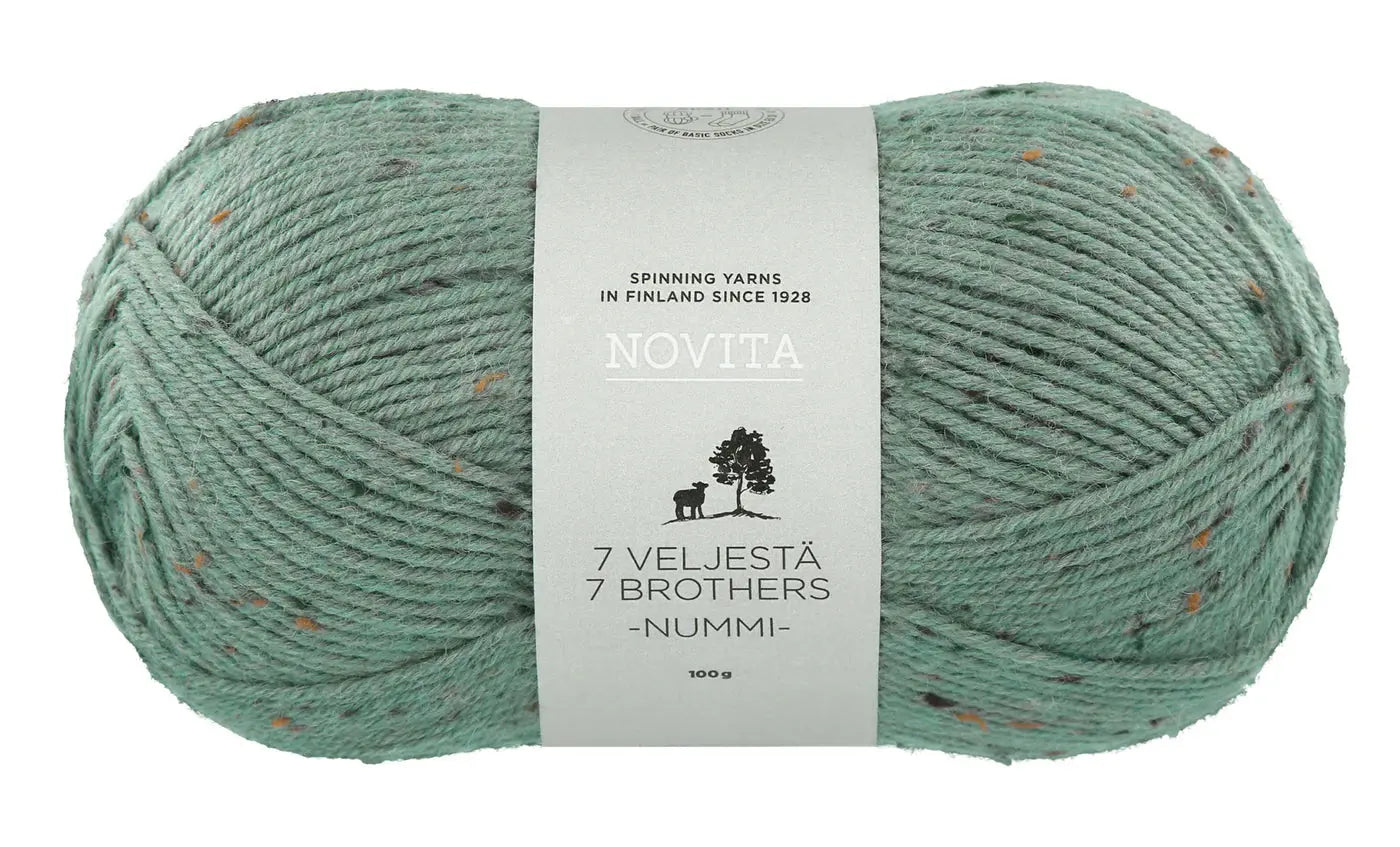 Novita 7 Veljestä Nummi Sockengarn - mit Farbsprenkel Novita Wolle