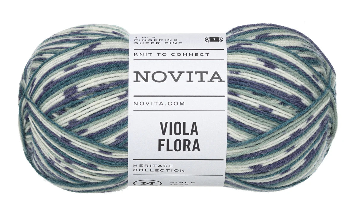Novita Viola Flora – 4-fädige Sockenwolle
