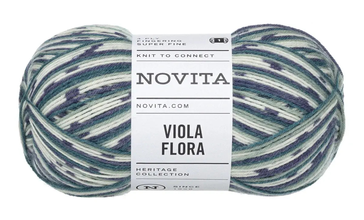 Novita Viola Flora – 4-fädige Sockenwolle Novita Wolle