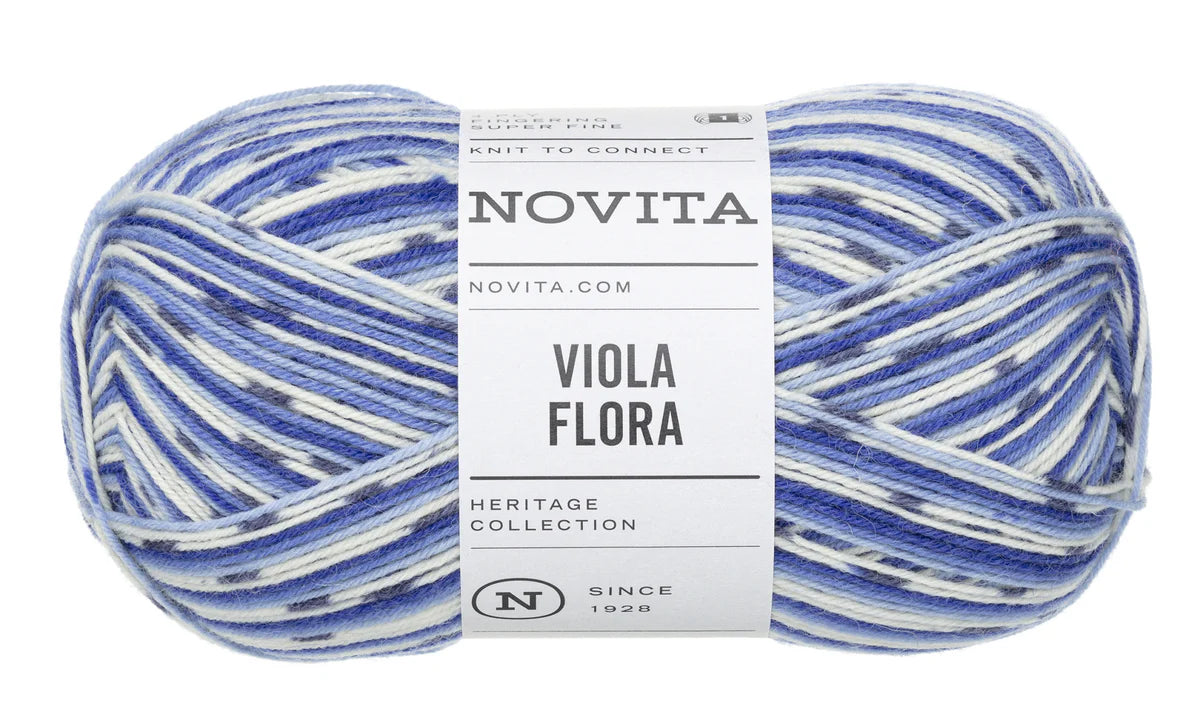 Novita Viola Flora – 4-fädige Sockenwolle