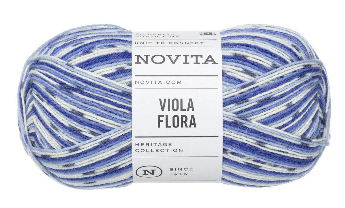 Novita Viola Flora – 4-fädige Sockenwolle Novita Wolle