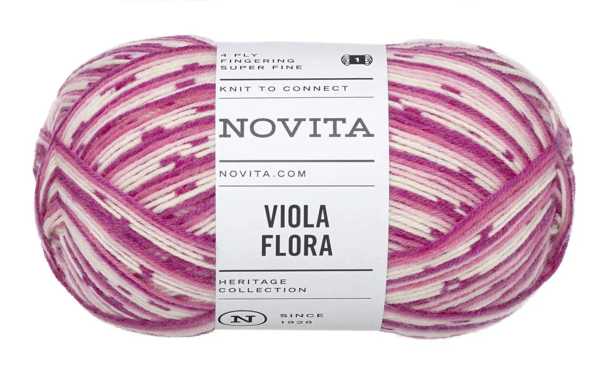 Novita Viola Flora – 4-fädige Sockenwolle Novita Wolle