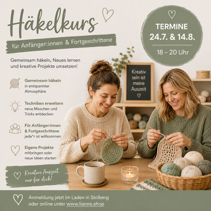 Häkeln lernen – offener Häkelkurs