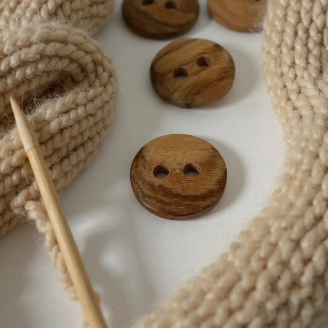 Holzknopf⎜aus Olivenholz Lianne Strickzubehör