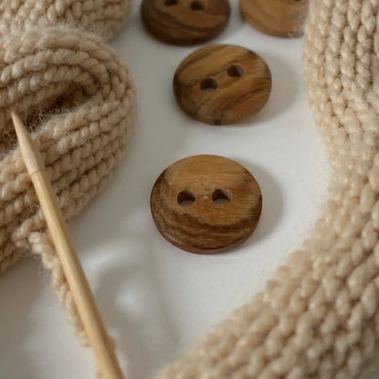 Holzknopf⎜aus Olivenholz Lianne Strickzubehör