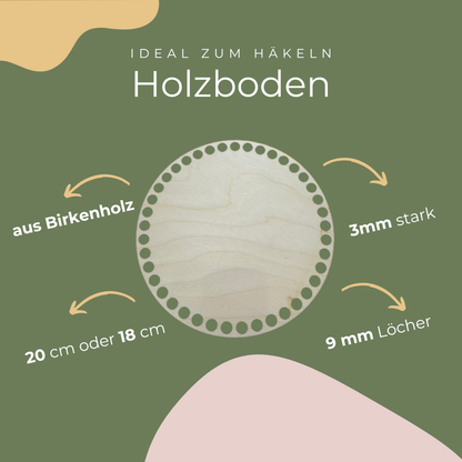 Birkenholz Korbboden rund