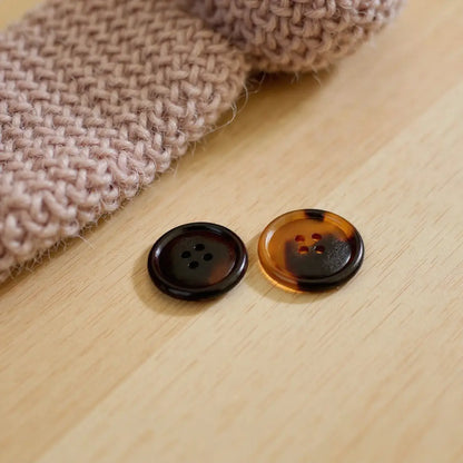 Knopf aus Galalith⎜Dunkelbraun Lianne Strickzubehör