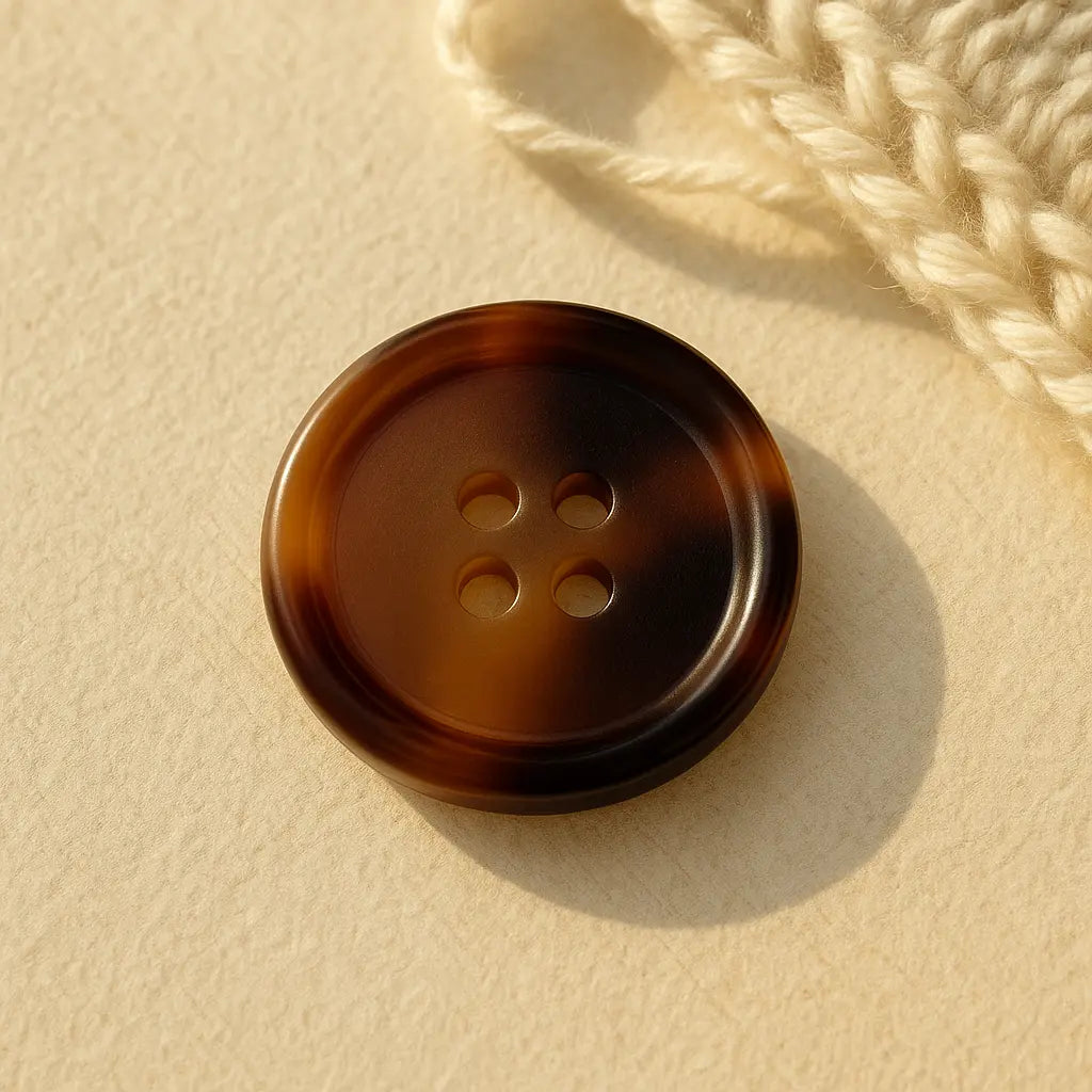 Knopf aus Galalith⎜Dunkelbraun Lianne Strickzubehör