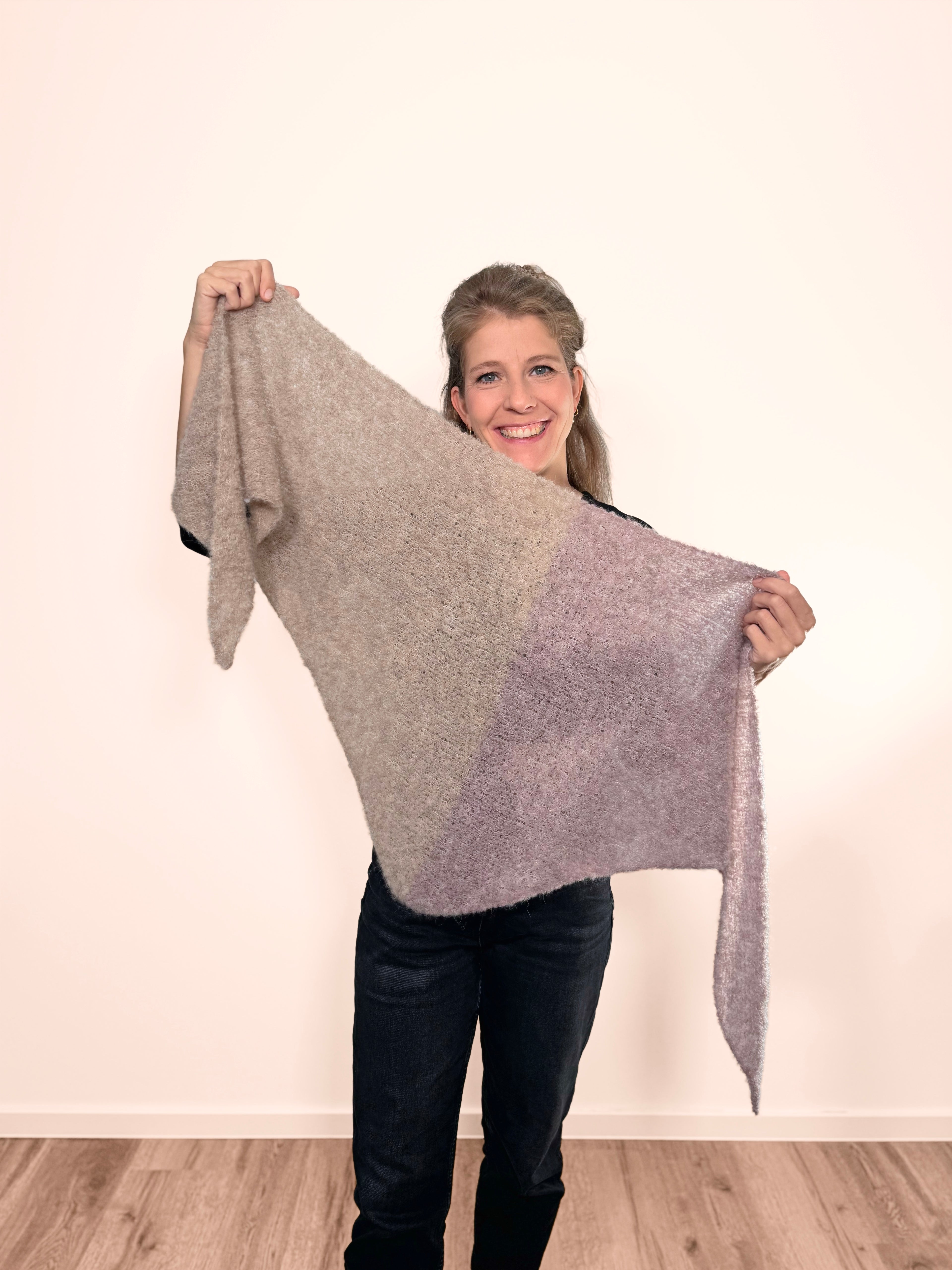 Strickset | Tuch Kati – Bouclé-Variante