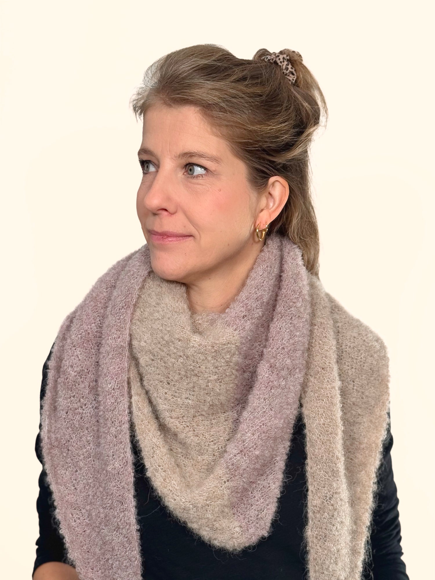 Strickset | Tuch Kati – Bouclé-Variante