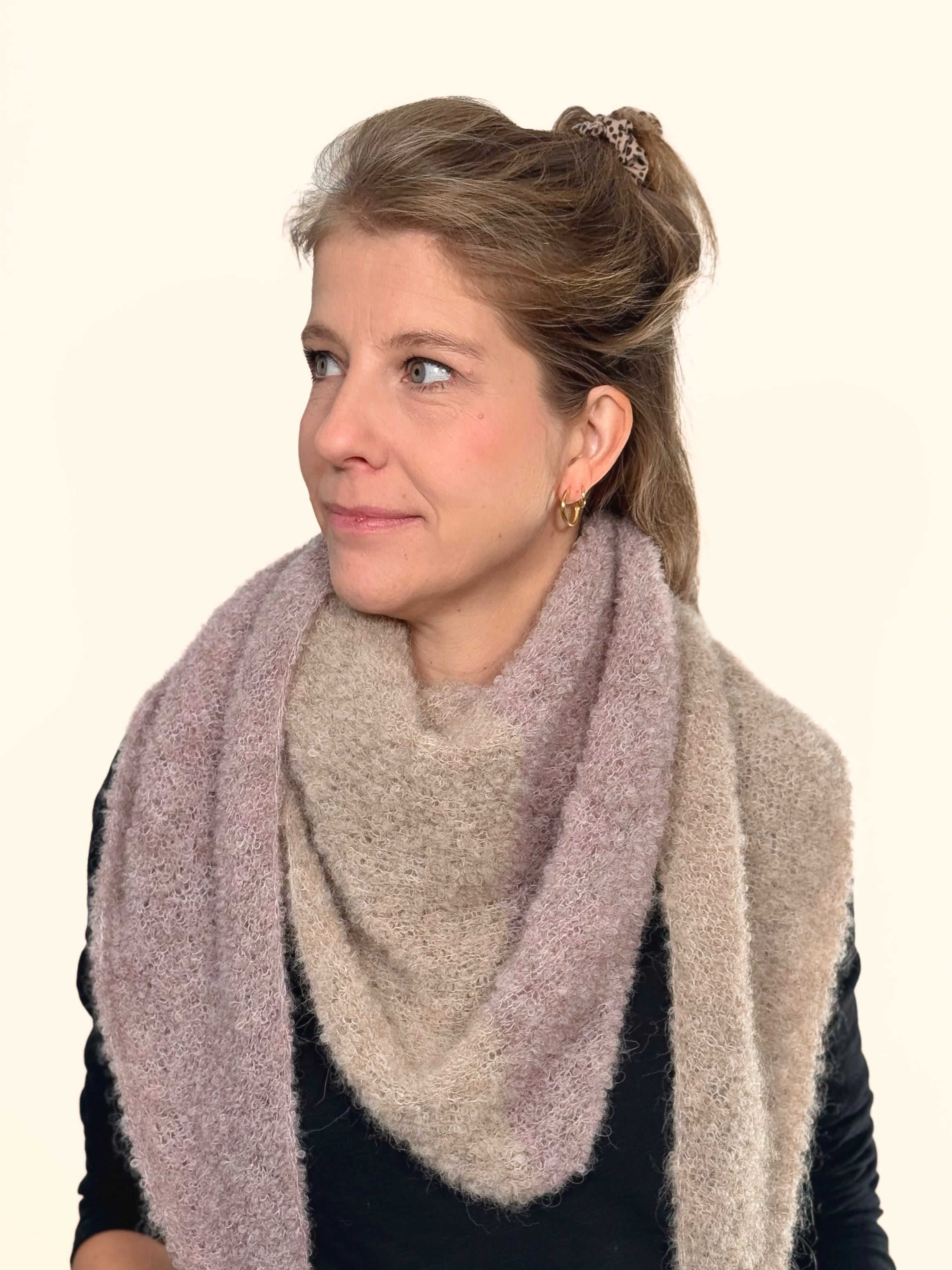 Strickset | Tuch Kati – Bouclé-Variante