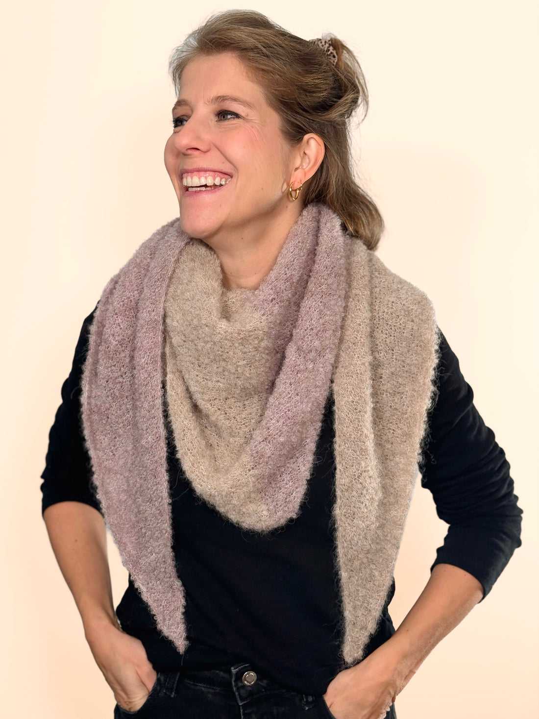 Strickset | Tuch Kati – Bouclé-Variante