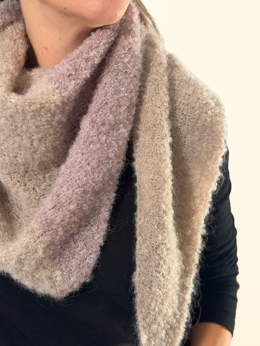 Strickset | Tuch Kati – Bouclé-Variante