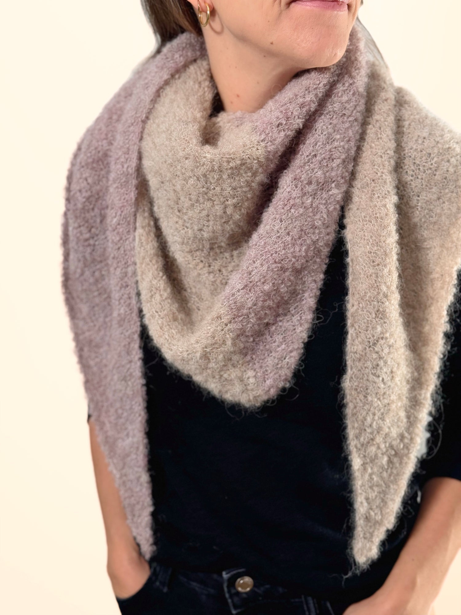 Strickset | Tuch Kati – Bouclé-Variante