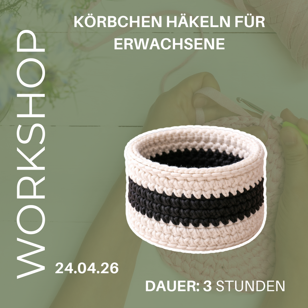 Häkelkurs für Erwachsene – Körbchen häkeln lernen für Anfänger