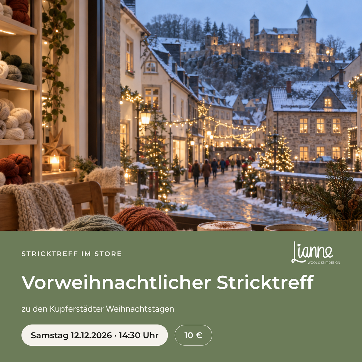 Lianne Vorweihnachts Stricktreff – Gemeinsam kreativ werden