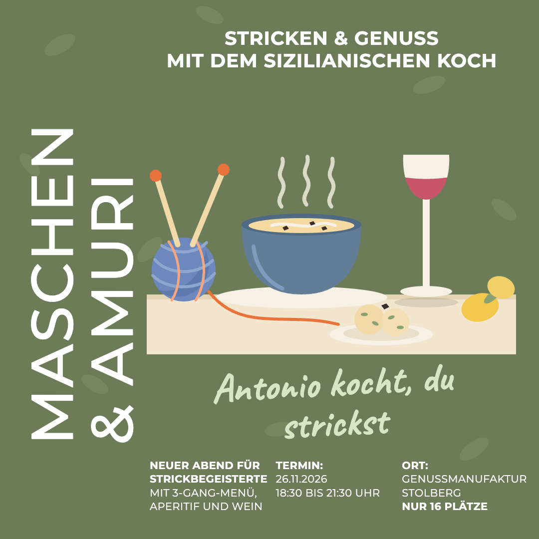 Maschen &amp; Amuri – Stricken &amp; Genuss mit dem sizilianischen Koch