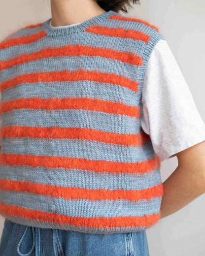 Strickanleitung Fluffy Stripe Slipover