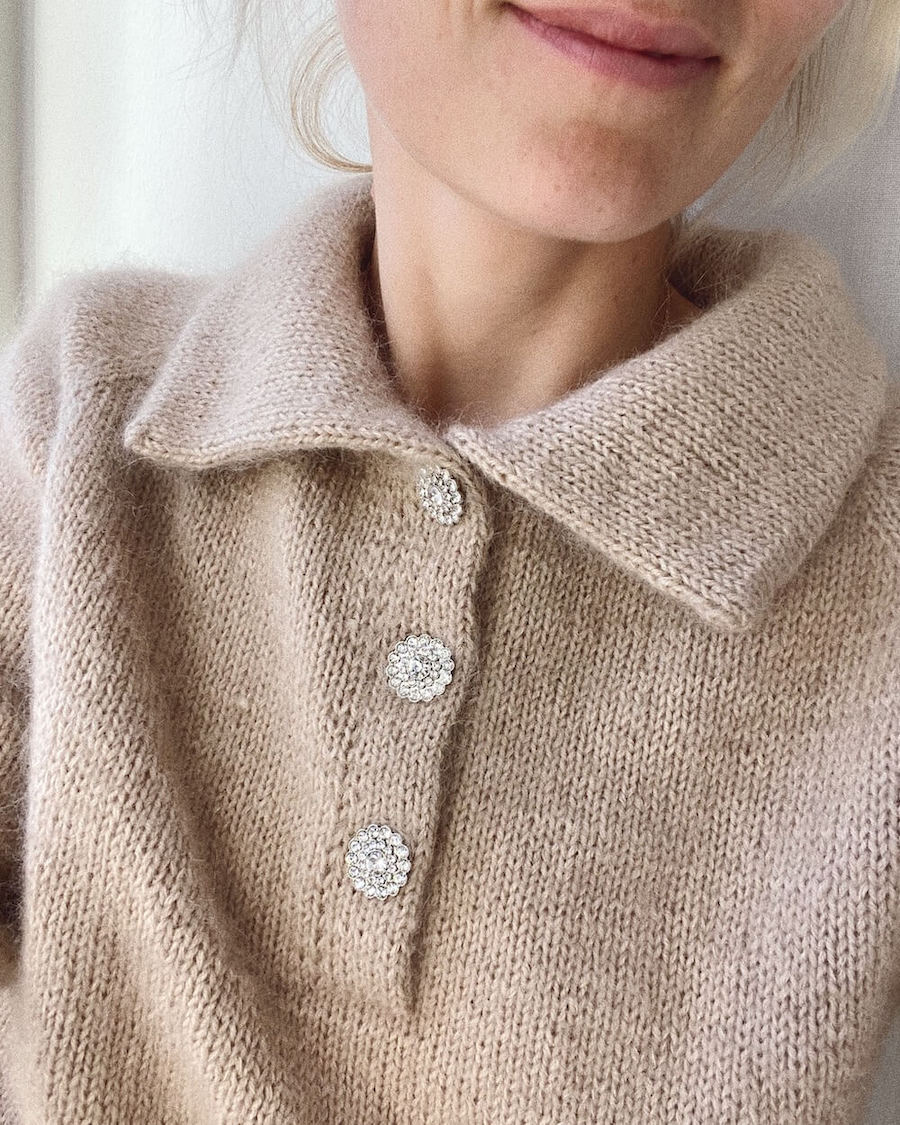 Blingknöpfe⎜PetiteKnit – edle Knöpfe für Maude Tee 3 Stk.