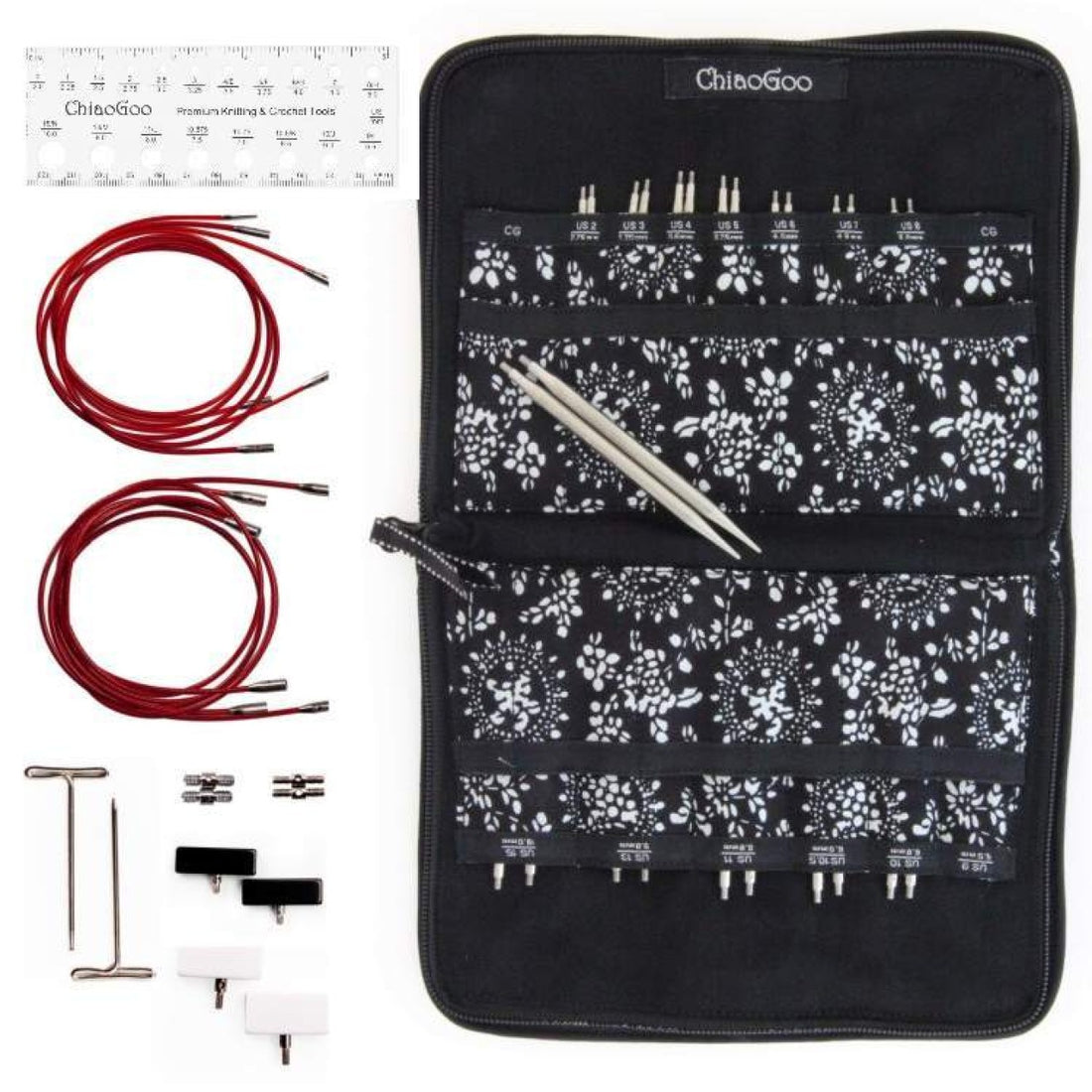 ChiaoGoo - Nadelset auswechselbare Nadelspitzen Twist Red Lace