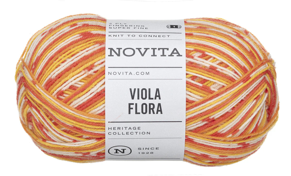 Novita Viola Flora – 4-fädige Sockenwolle