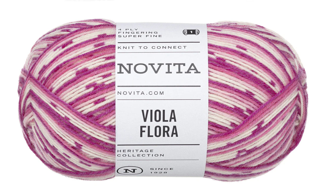 Novita Viola Flora – 4-fädige Sockenwolle